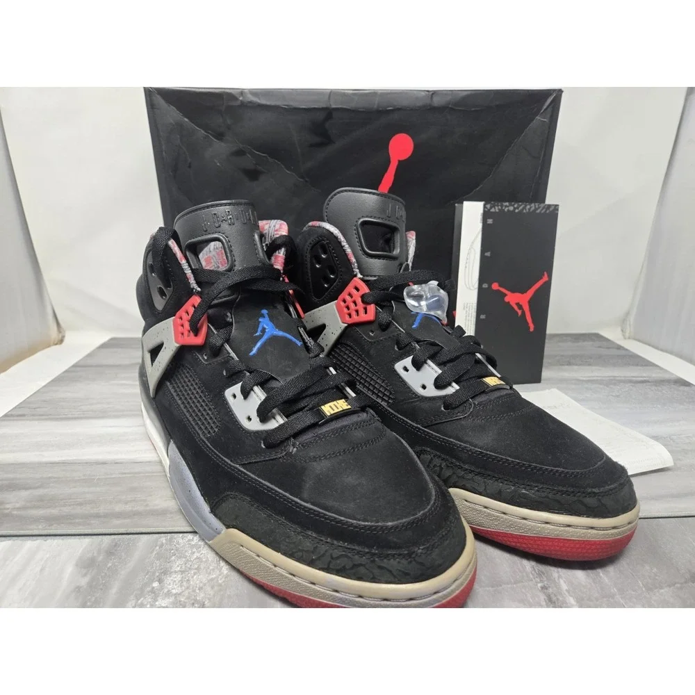 Jordan Spizike‎ Black Varsity Red Size 13 Cement Grey 315371-062 OG Authentic